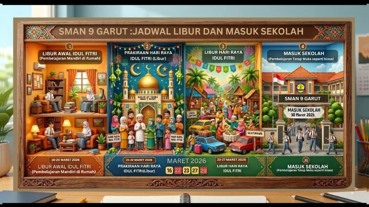 Catat Tanggalnya! Jadwal Libur Idul Fitri dan Kembali Masuk Sekolah SMA Negeri 9 Garut