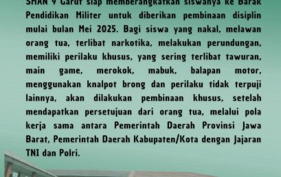 Tegas! SMAN 9 Garut Siap Kirim Siswa Bermasalah ke Barak Pendidikan Militer