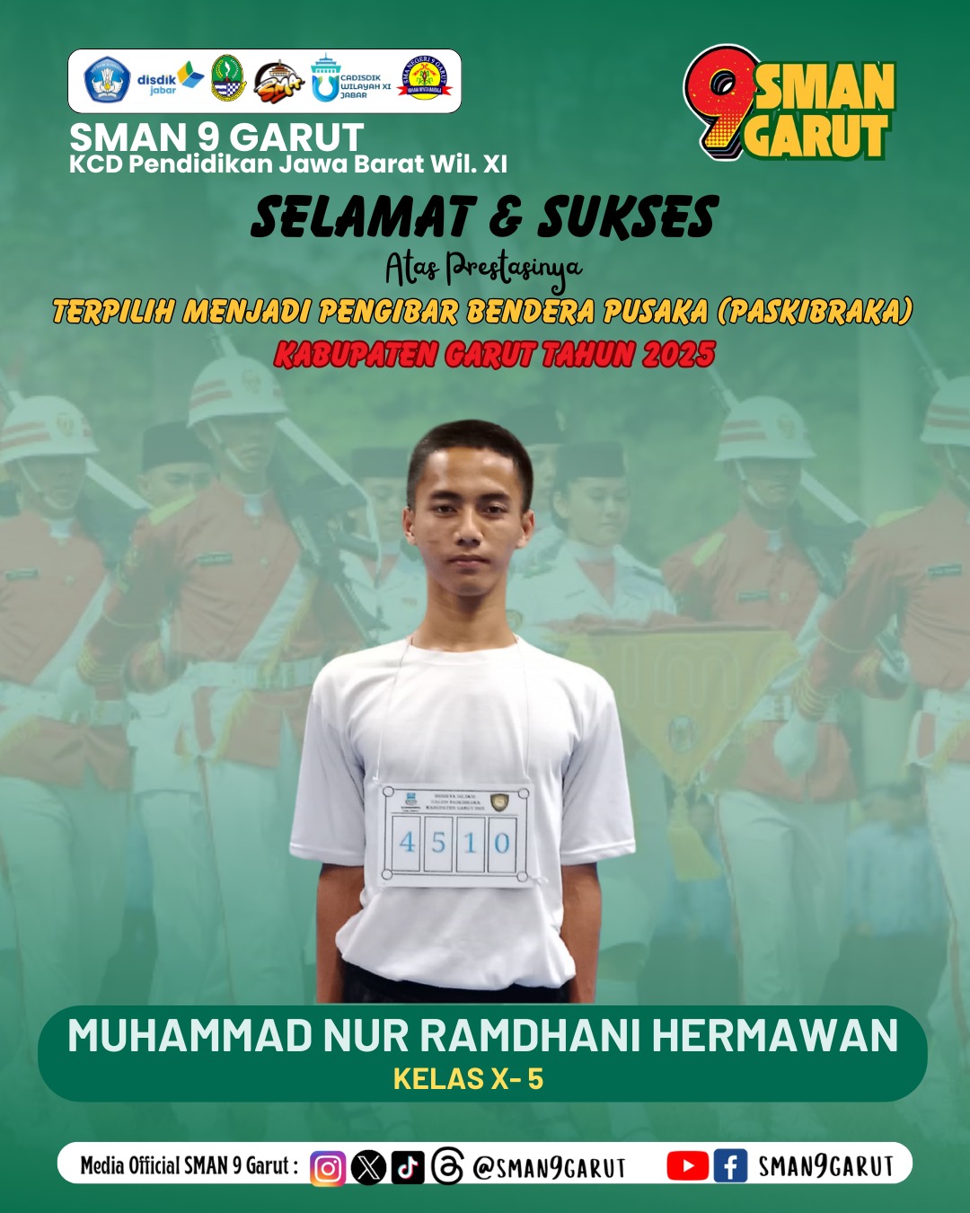 Selamat! Siswa SMA Negeri 9 Garut Terpilih Jadi Paskibraka Kabupaten Garut Tahun 2025 Selamat! Siswa SMA Negeri 9 Garut Terpilih Jadi Paskibraka Kabupaten Garut Tahun 2025