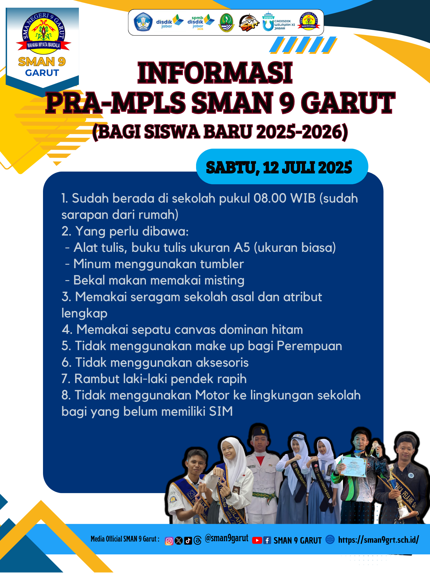 Informasi Pra-MPLS SMA Negeri 9 Garut untuk Siswa Baru