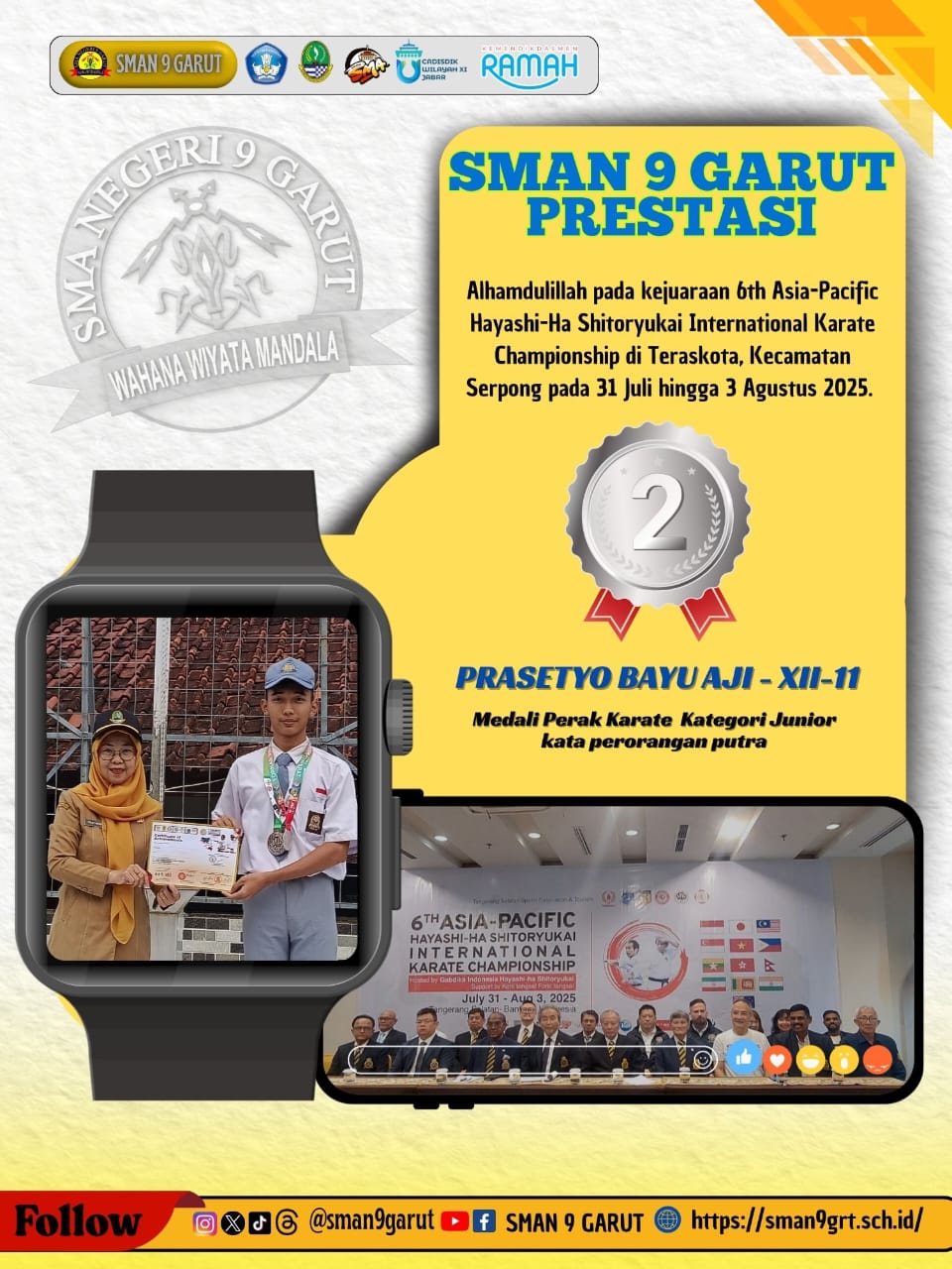 Siswa SMA Negeri 9 Garut Torehkan Prestasi di Kejuaraan Karate Internasional Siswa SMA Negeri 9 Garut Torehkan Prestasi di Kejuaraan Karate Internasional