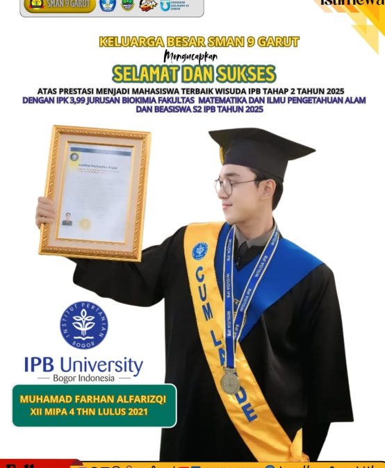 Bangga! Alumni SMA Negeri 9 Garut Raih Predikat Wisudawan Terbaik IPB University dengan IPK 3,99