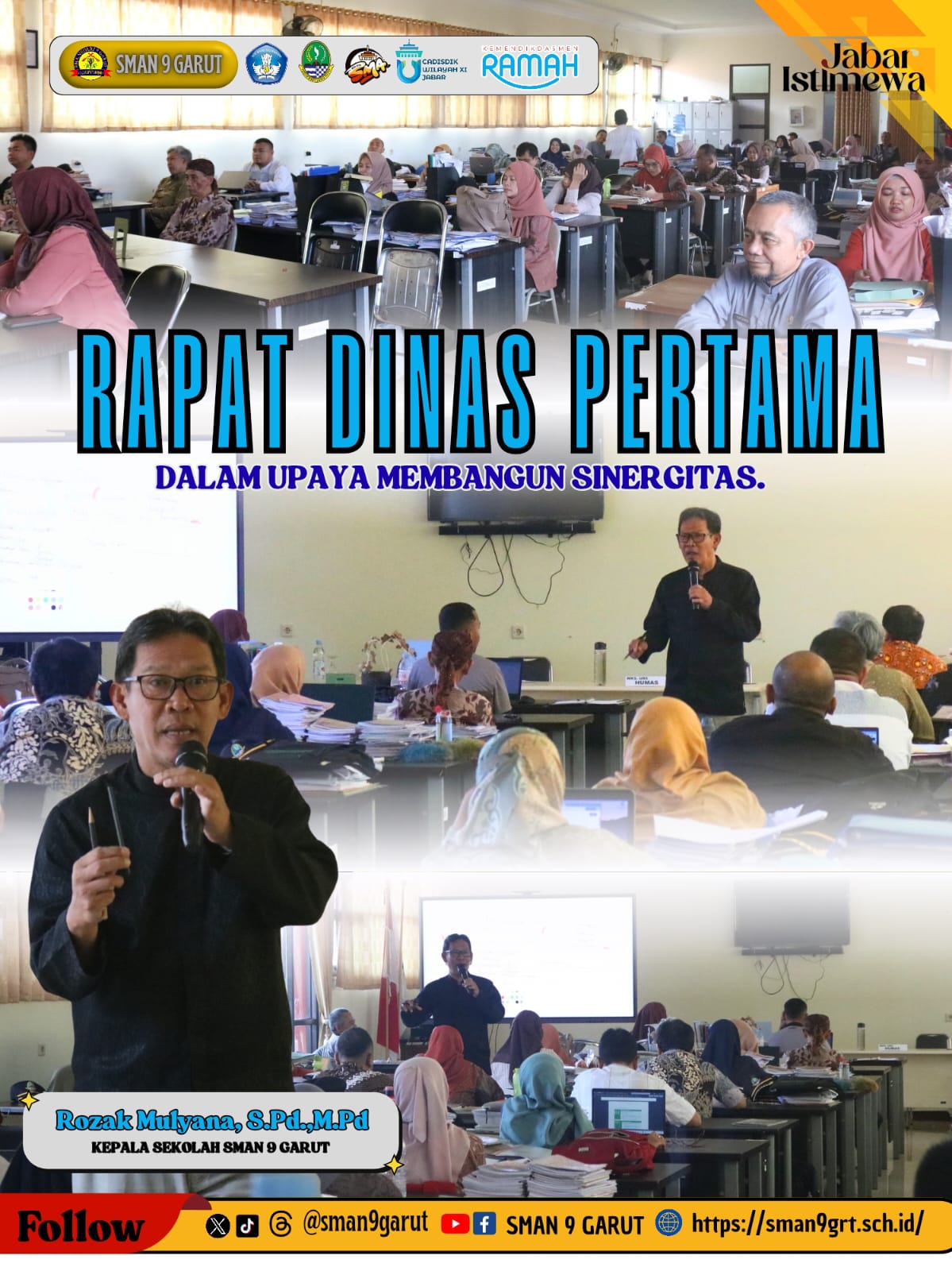 Eratkan Sinergi, Tingkatkan Kualitas Pendidikan: Rapat Pembinaan Bersama Kepala Sekolah di SMA Negeri 9 Garut