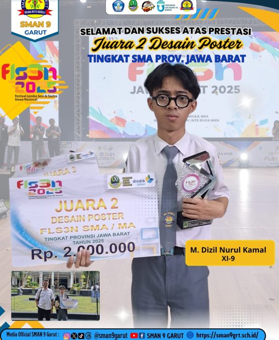 Siswa SMA Negeri 9 Garut Raih Juara 2 Desain Poster FLS3N Tingkat Provinsi Jawa Barat 2025
